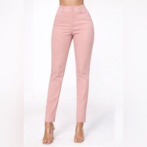 Stylish Pink High-Waisted dress Pants